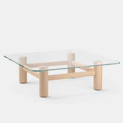 Boundary Table by Massproductions - Square (120 x 120 cm) / Natural Beech
