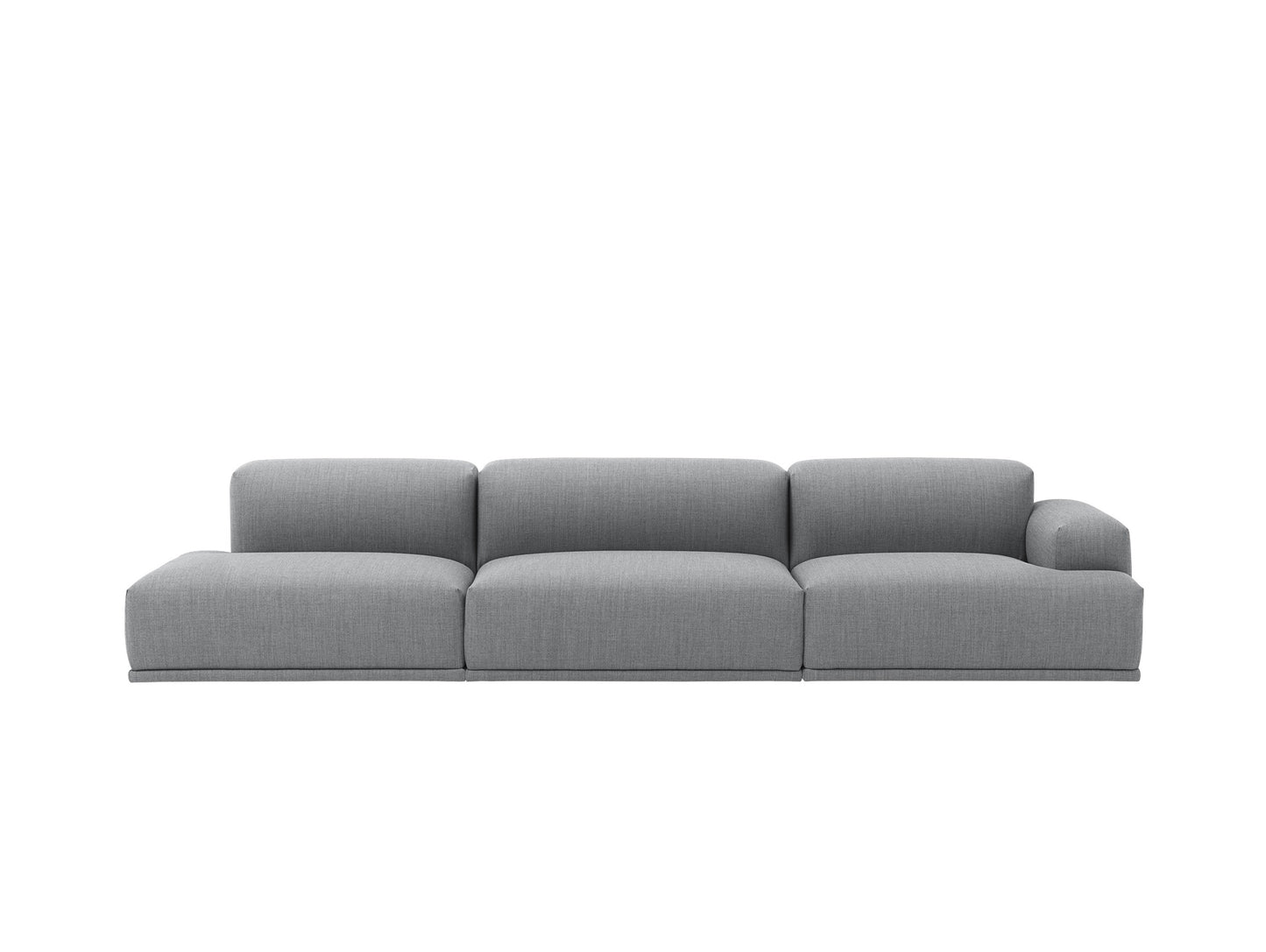 Connect 3-Seater Modular Sofa by Muuto - Configuration 5 / Right Armrest /  Fiord 151