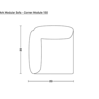 Ark Modular Sofa - Individual Modules by Normann Copenhagen / Corner Module 150