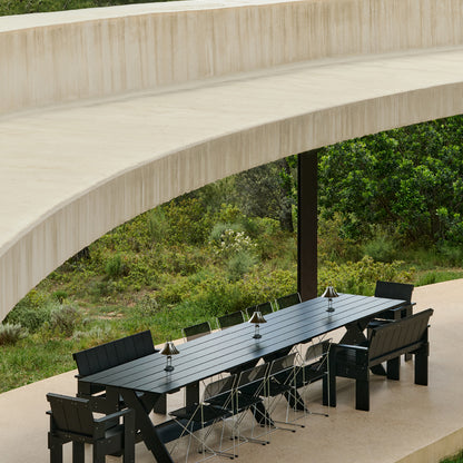Crate Dining Table by HAY - Length: 180 cm / Black Lacquered Pinewood