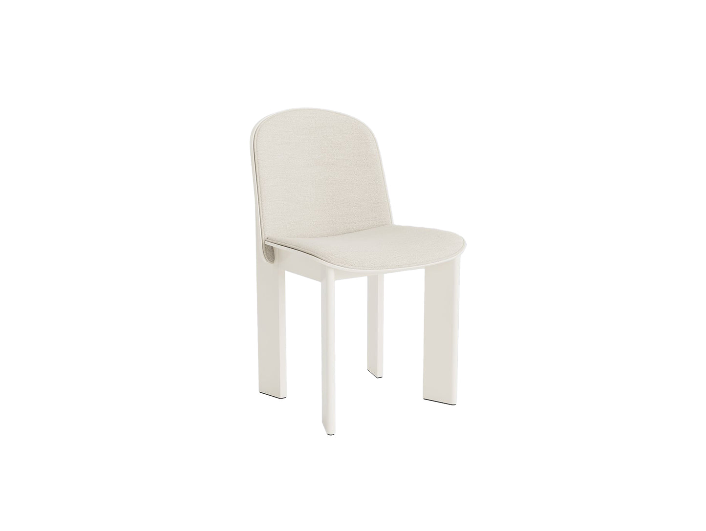 Chisel 65 Chair Front Upholstery by HAY - Cream White Lacquered Beech / Mode 011
