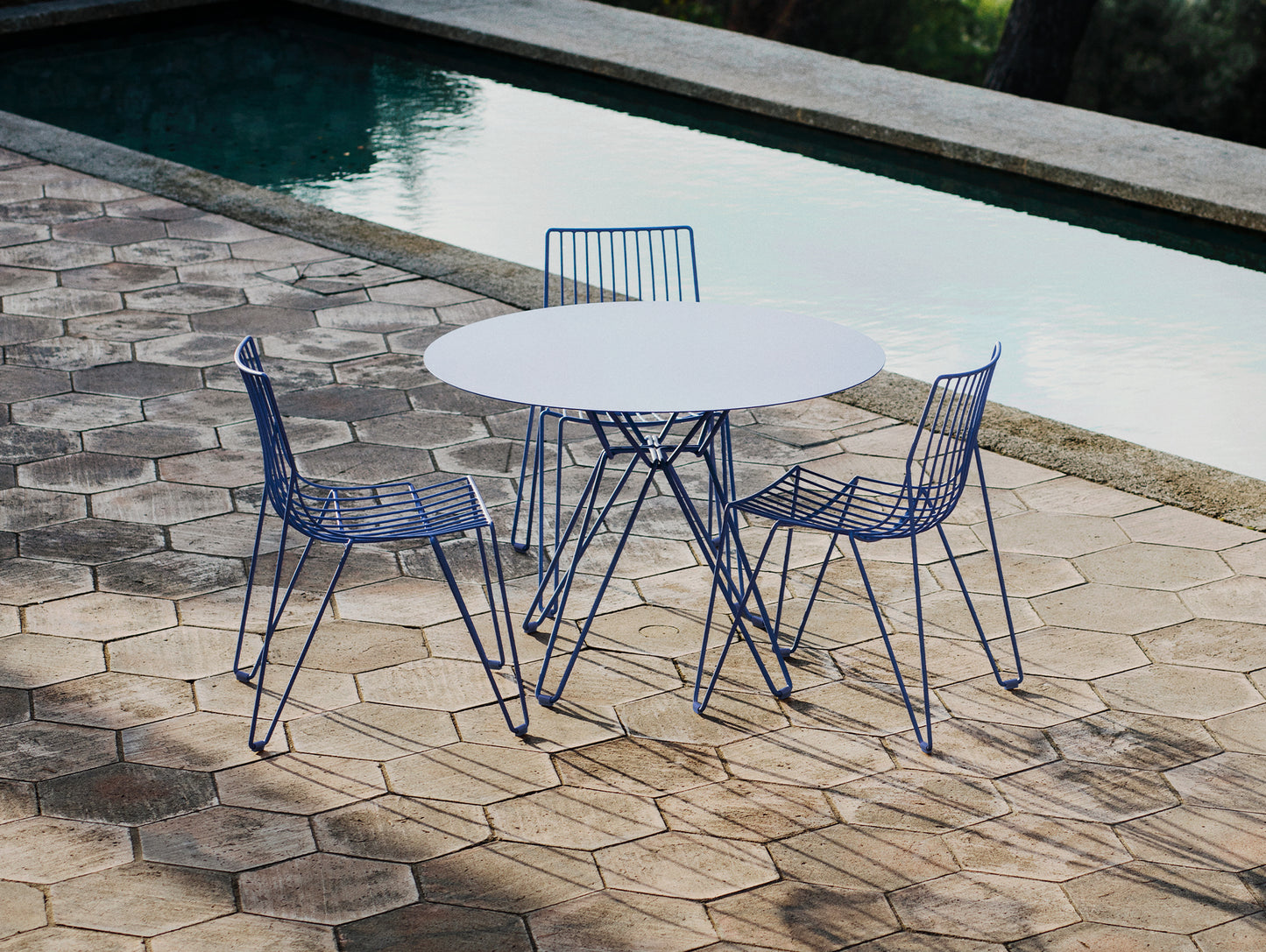 Tio Outdoor Dining Table by Massproductions - Overseas Blue