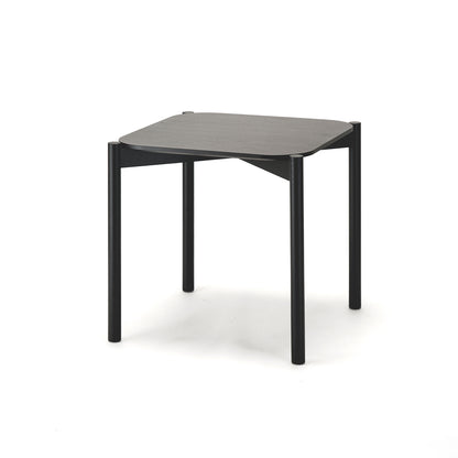 Castor Table by Karimoku New Standard - 75x75 cm /  Black Lacquered Oak