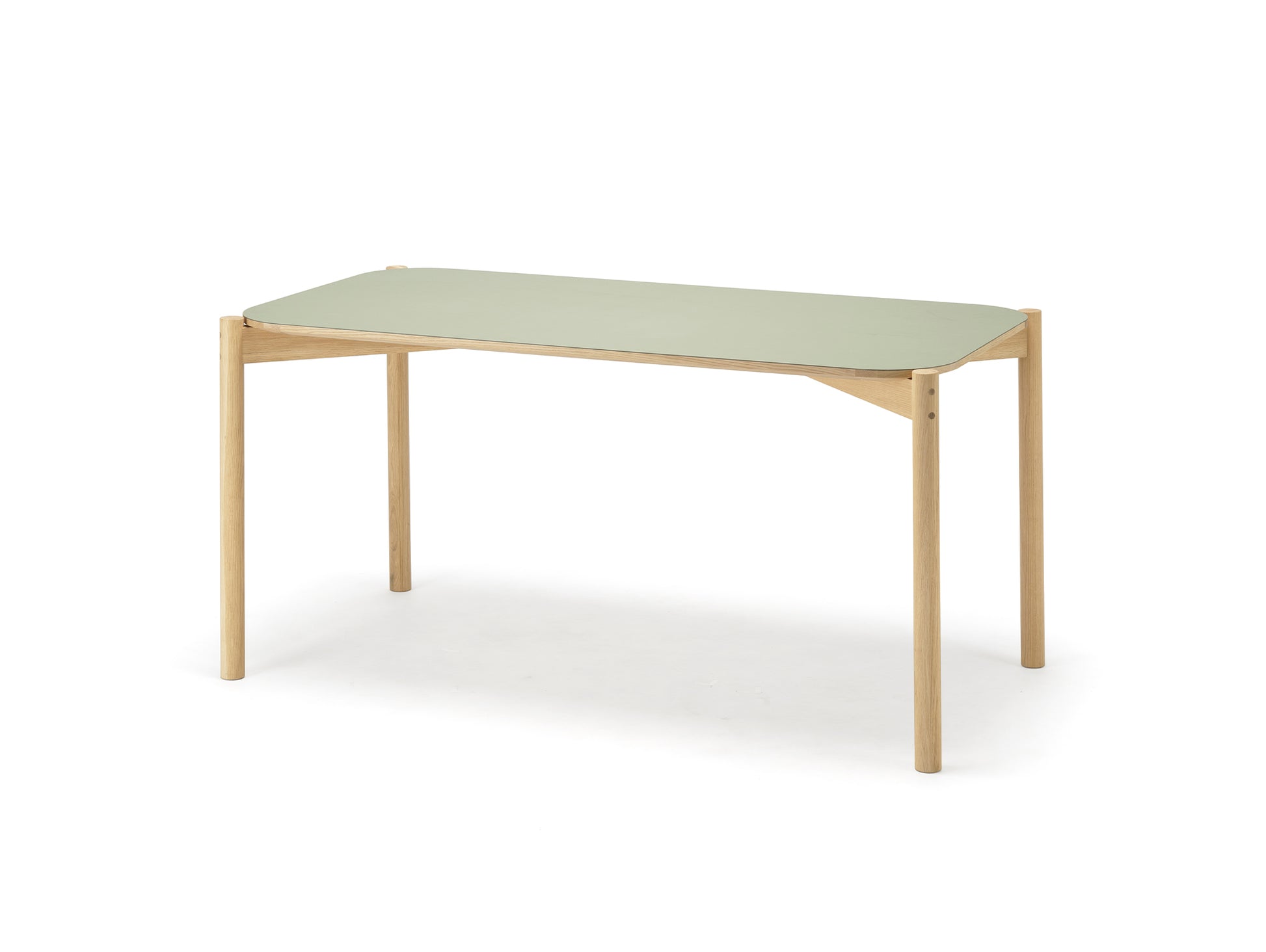 Castor Table by Karimoku New Standard - 150 x 75 cm / Olive Linoleum