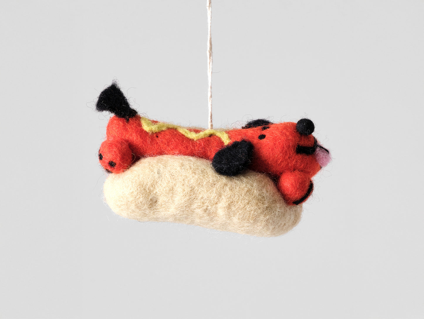 Frank, The Hotdog Dog Felt Hanging Decoration