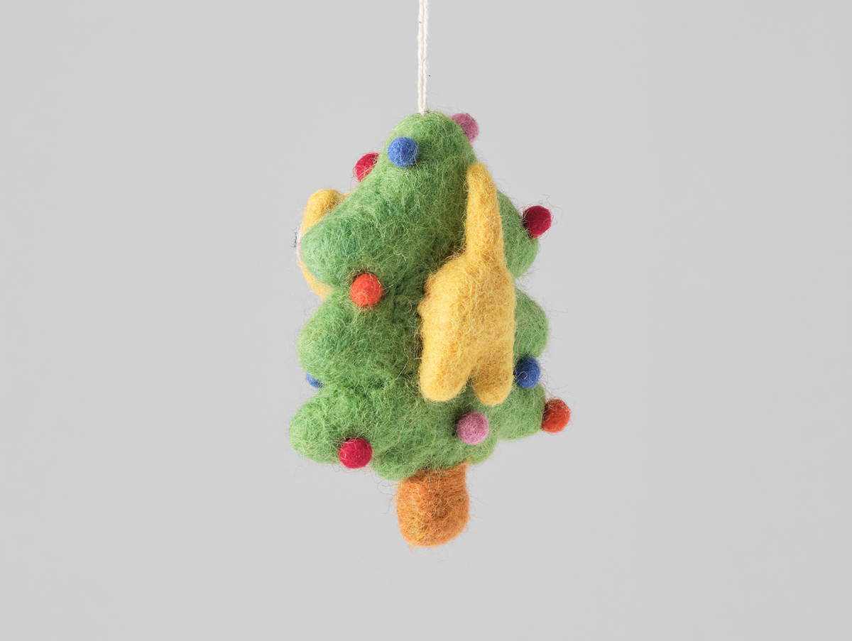 Bobby, Cat In A Tree Felt Hanging Decorations