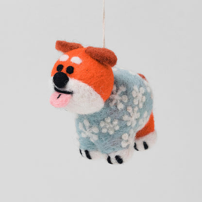 Dog Felted Hanging Decorations