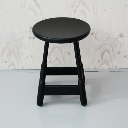 Albert Low Stool / Black Stained Ash/ Ex-Display by Massproductions