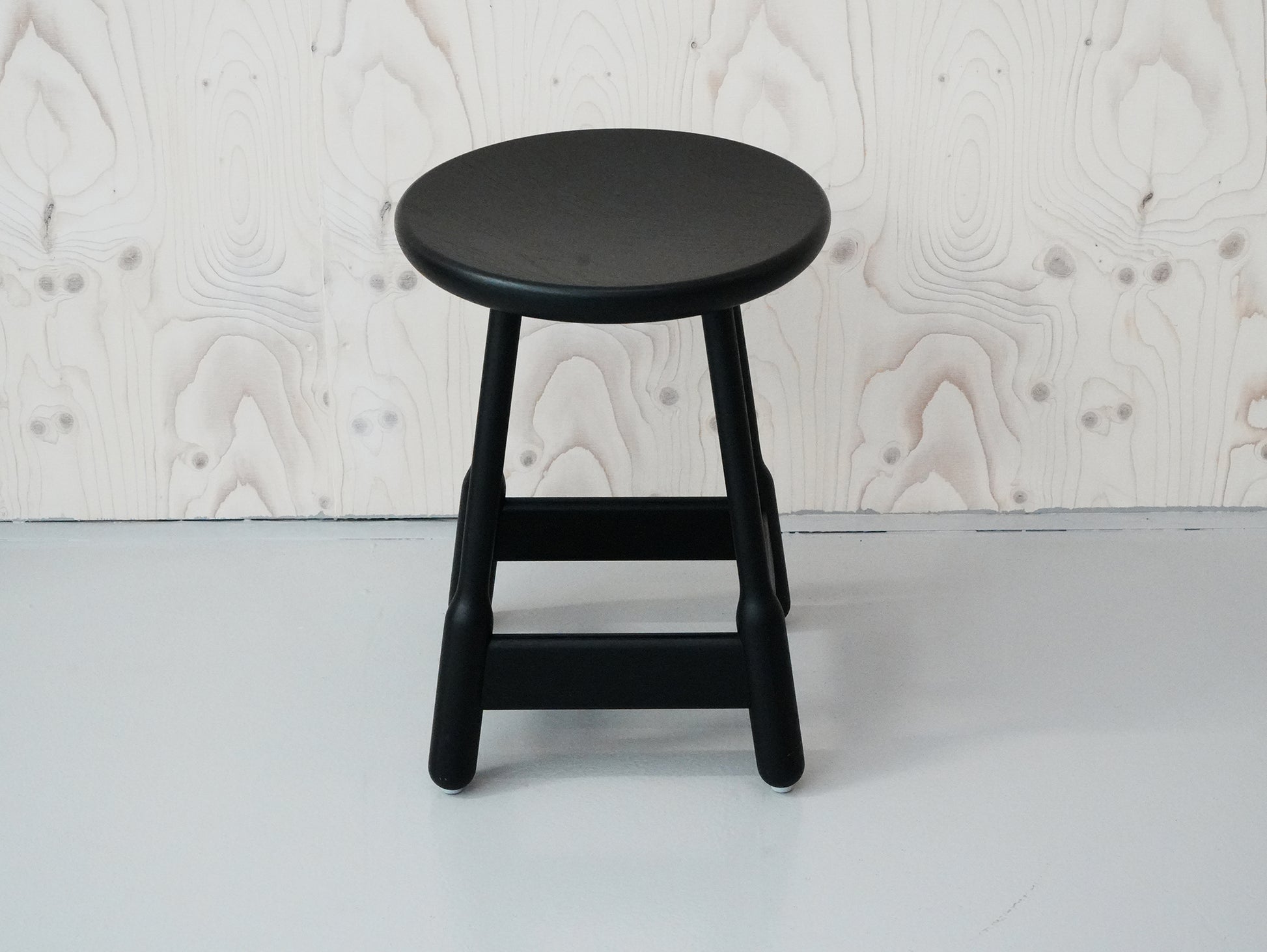 Albert Low Stool / Black Stained Ash/ Ex-Display by Massproductions