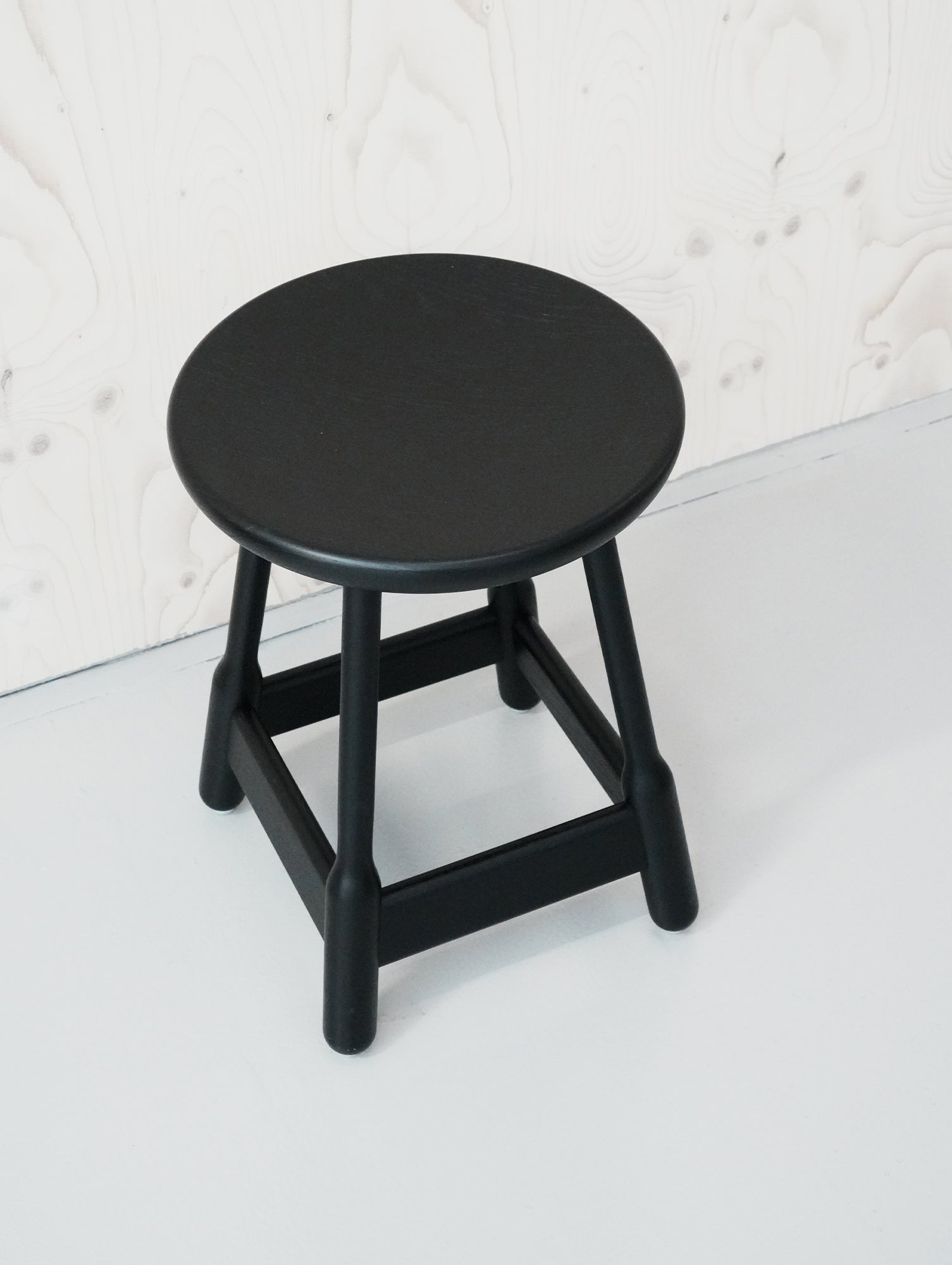 Albert Low Stool / Black Stained Ash/ Ex-Display by Massproductions