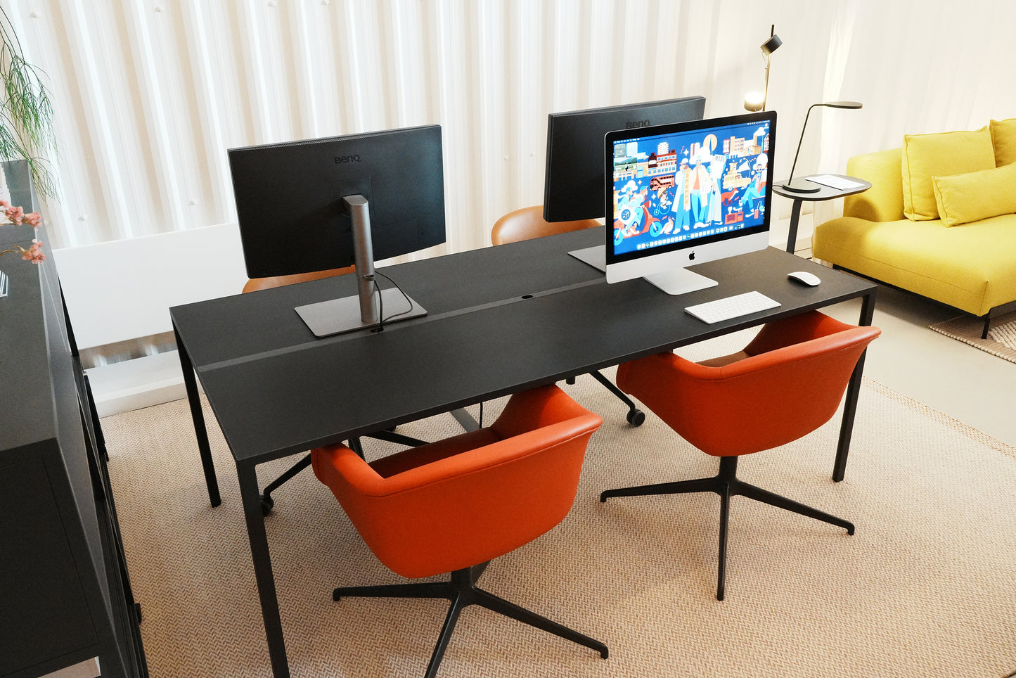 HAY New Order Workspace Table (200 x 100 cm) with Cable Management / Ex-Display