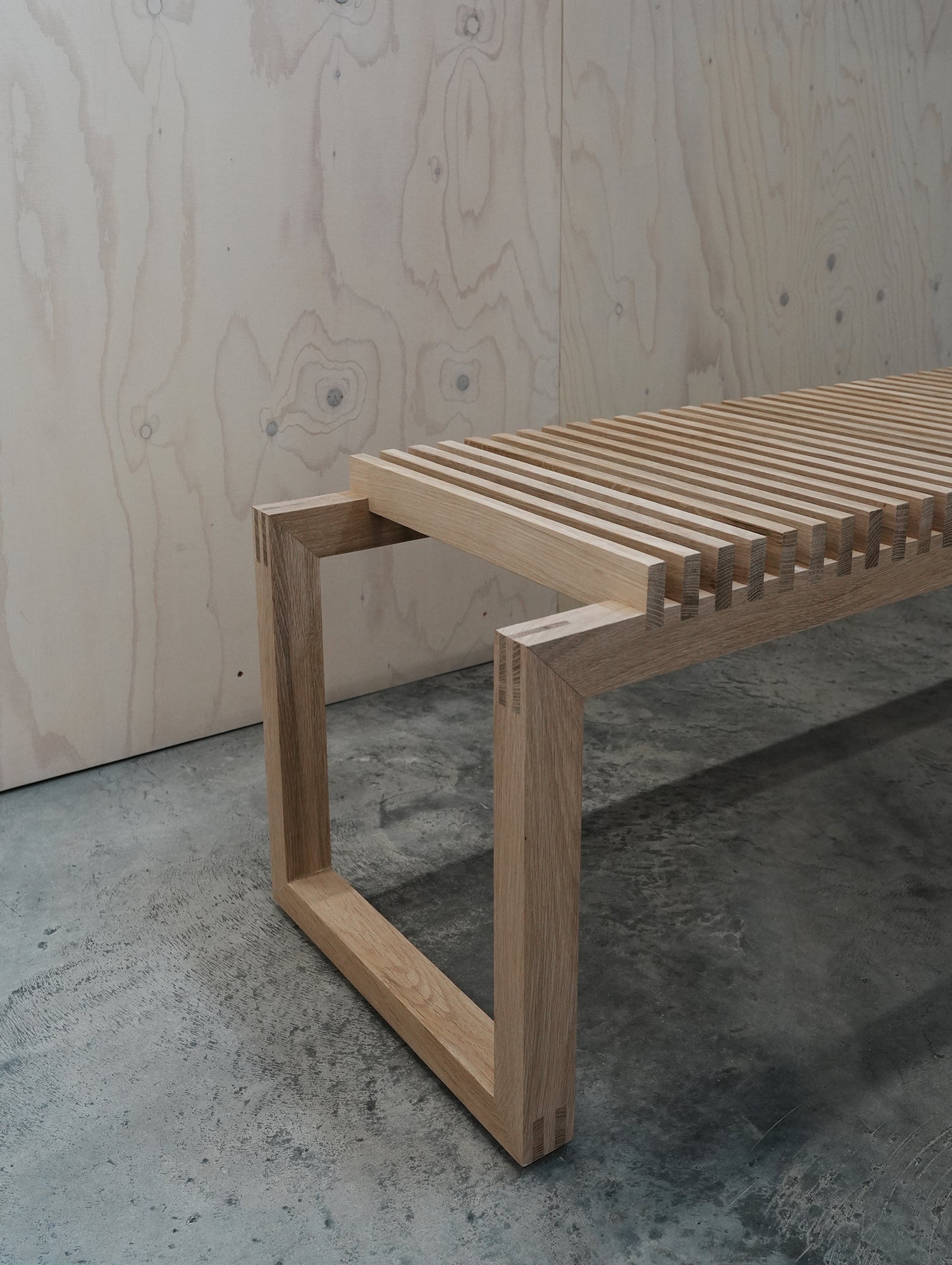 Cutter Bench / Untreated Oak / Open Box by Fritz Hansen