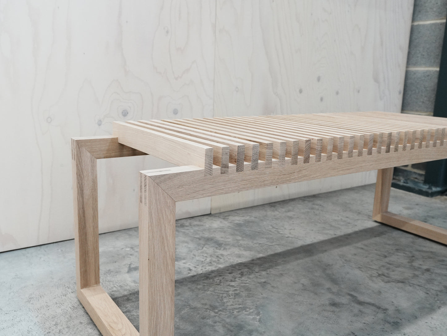 Cutter Bench / Untreated Oak / Open Box by Fritz Hansen