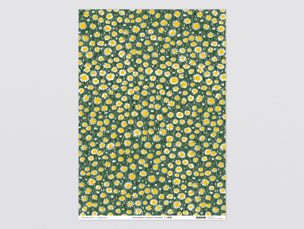 Daisies Wrapping Paper Paper by Wrap