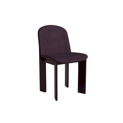 Chisel 65 Chair Front Upholstery by HAY - Dark Bordeaux Lacquered Beech / Turf Burgundy
