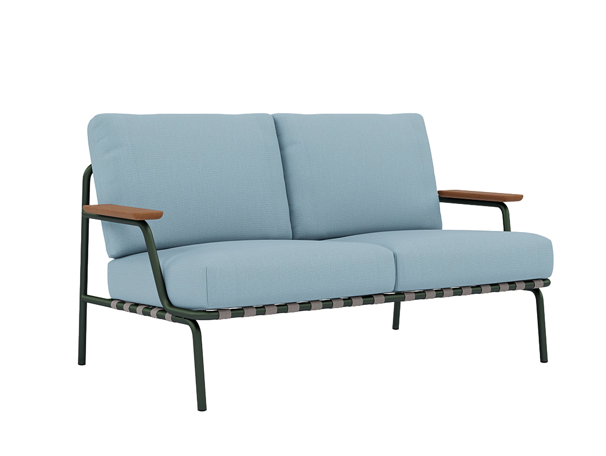 Settle 2-Seater Sofa by Muuto / Dark Green Frame / Ribbed Weave 17