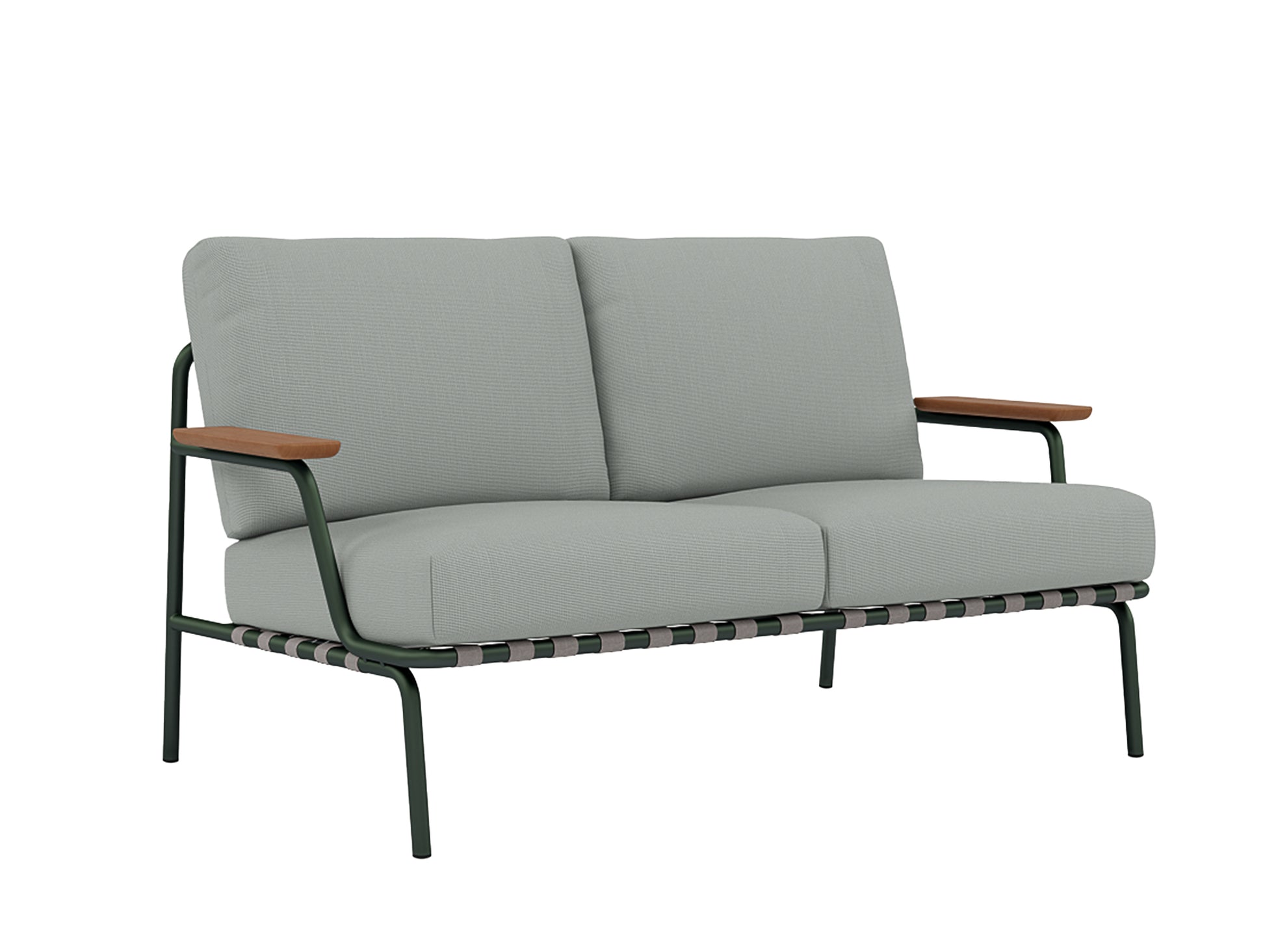 Settle 2-Seater Sofa by Muuto / Dark Green Frame / Ribbed Weave 20