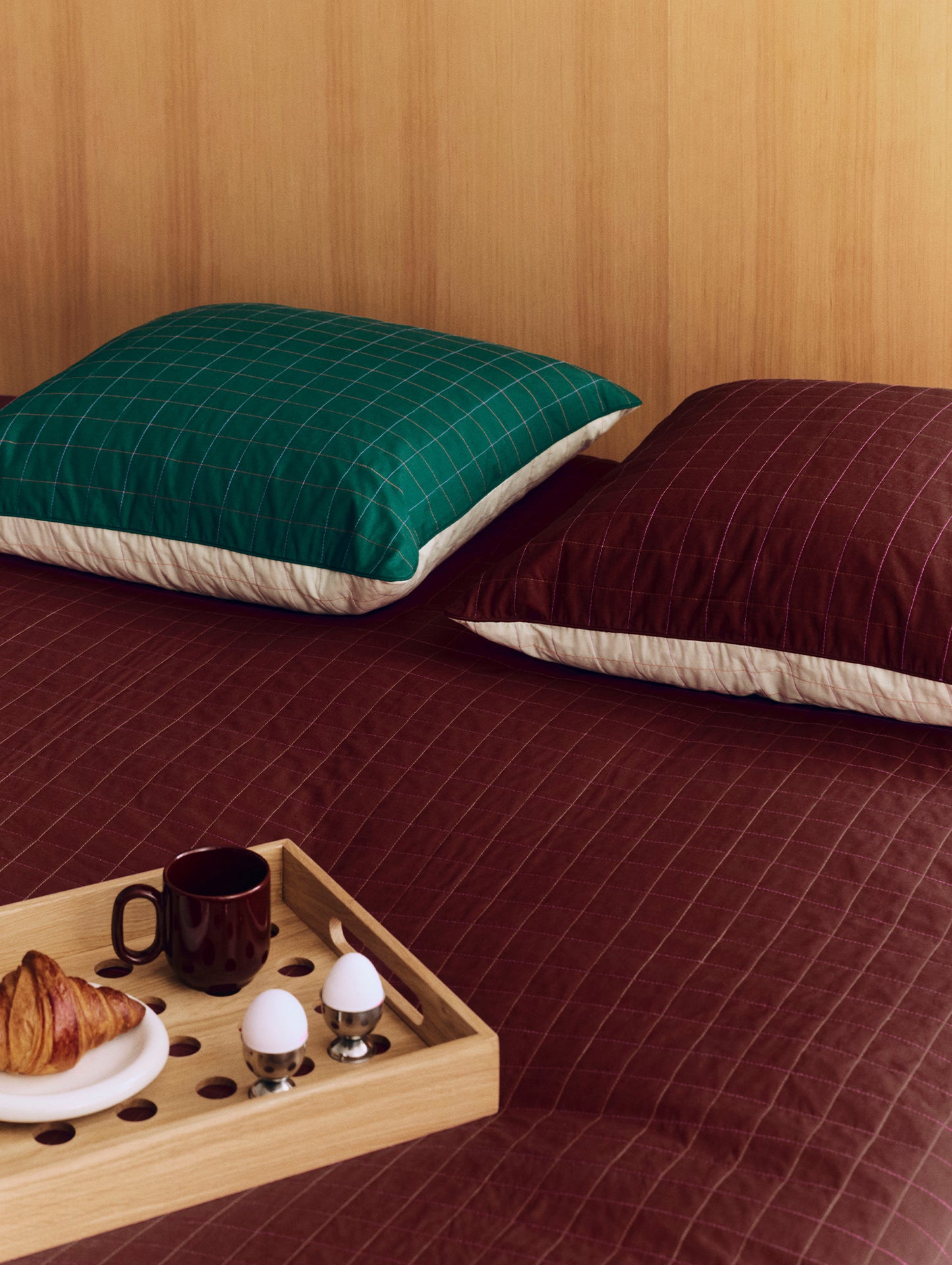 Dori Bedspread by HAY - Maroon
