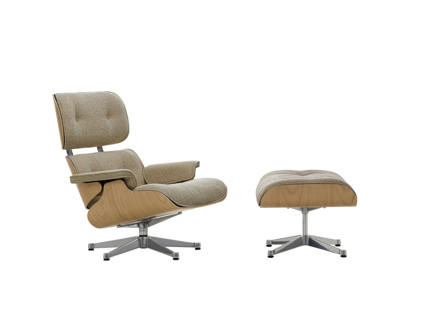 Eames Lounge Chair by Vitra - Lacquered Chestnut / Bamboo Terra 04 Nubia
