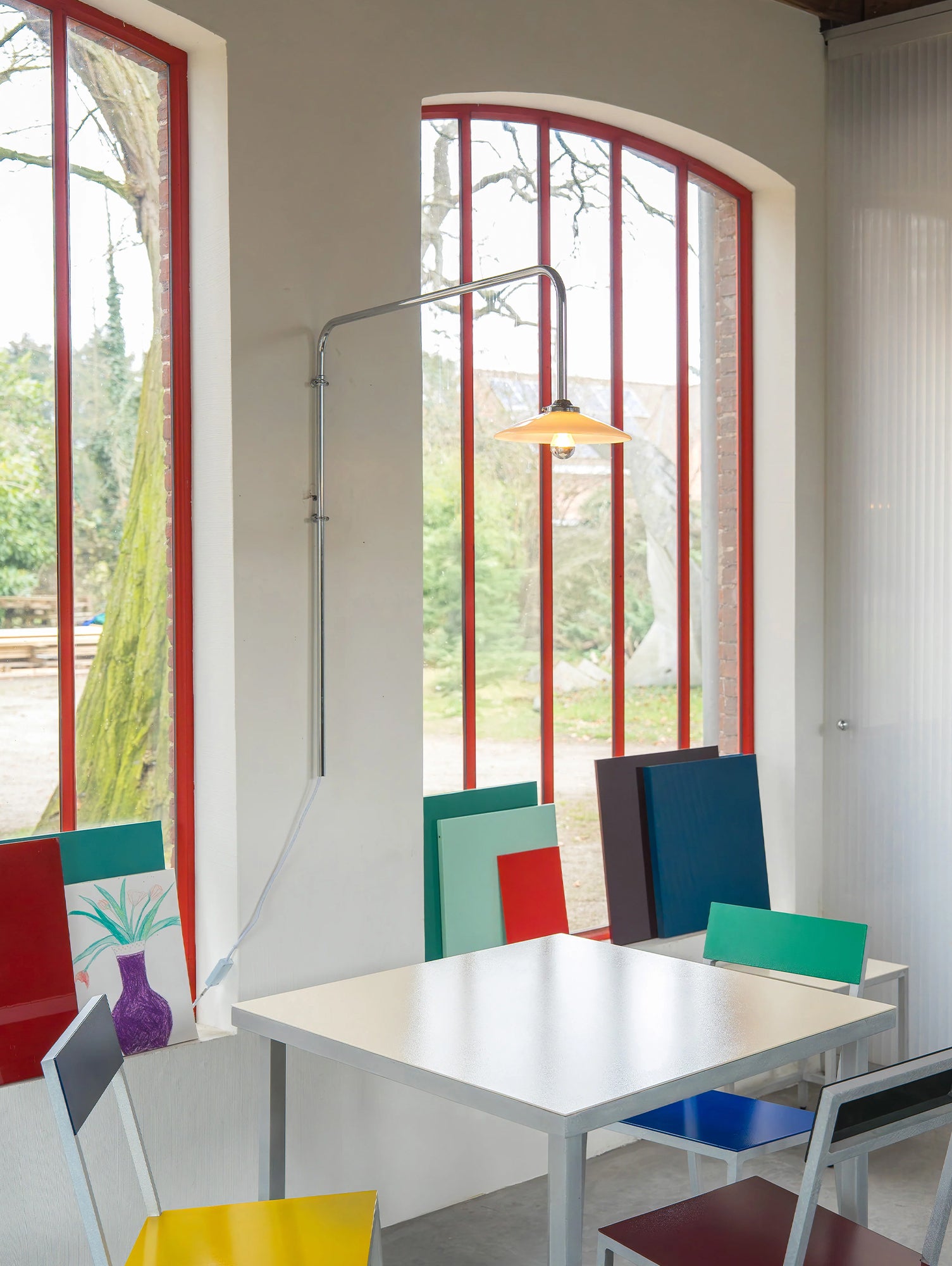 Hanging Lamp No.5 by Valerie Objects - Chromed Steel