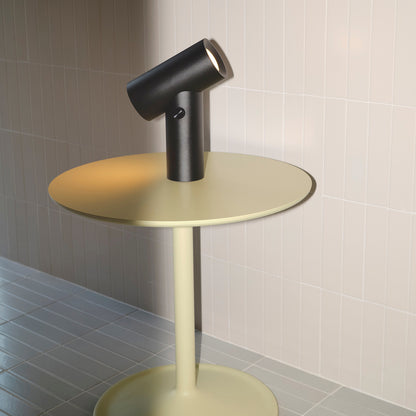 Soft Side Table by Muuto - Beige Green Laminate Top / Beige Green Aluminium Base