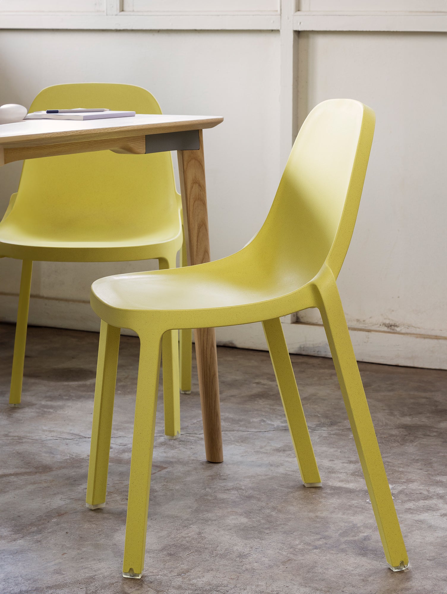 Emeco  Broom Stacking Chair - Butter Yellow