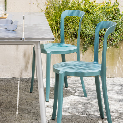 On & On Chair - Recycled Plastic Seat by Emeco / Light Blue