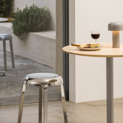 Za Small Stool - Hand Polished Aluminium by Emeco