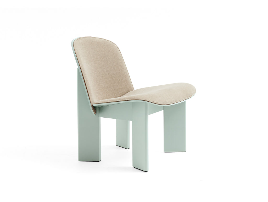 Chisel Lounge Chair (Front Upholstery) by HAY - Eucalyptus Lacquered Beech / Linara Doeskin 216