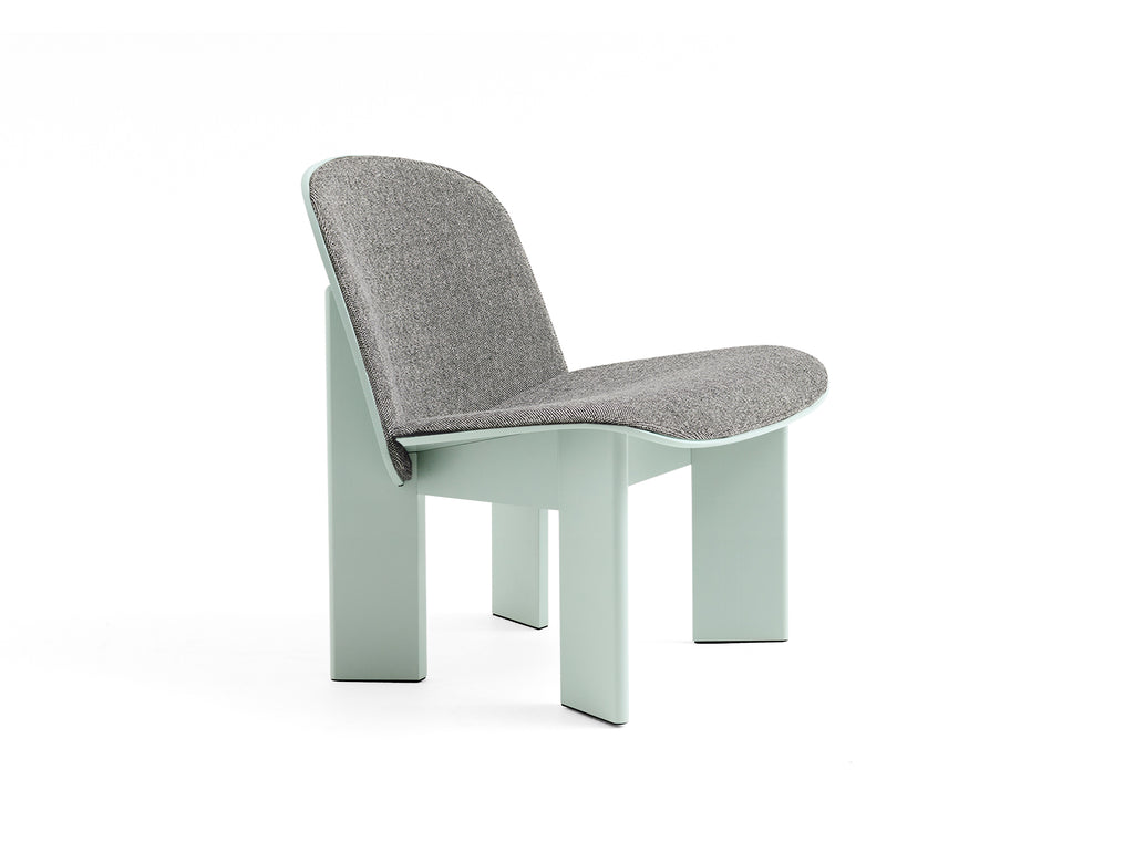 Chisel Lounge Chair (Front Upholstery) by HAY - Eucalyptus Lacquered Beech / Hallingdal 65 116