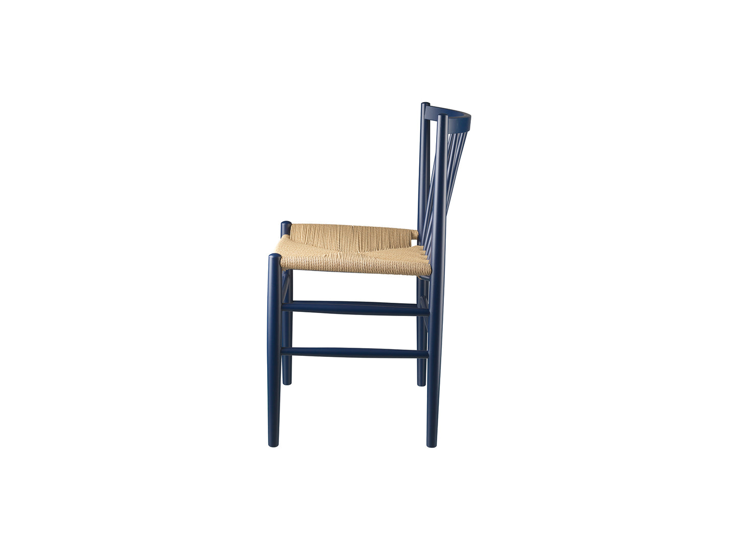 J80 Chair by FDB Mobler - Steel Blue Painted Beech