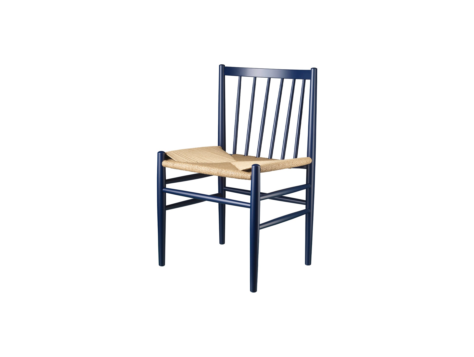 J80 Chair by FDB Mobler - Steel Blue Painted Beech