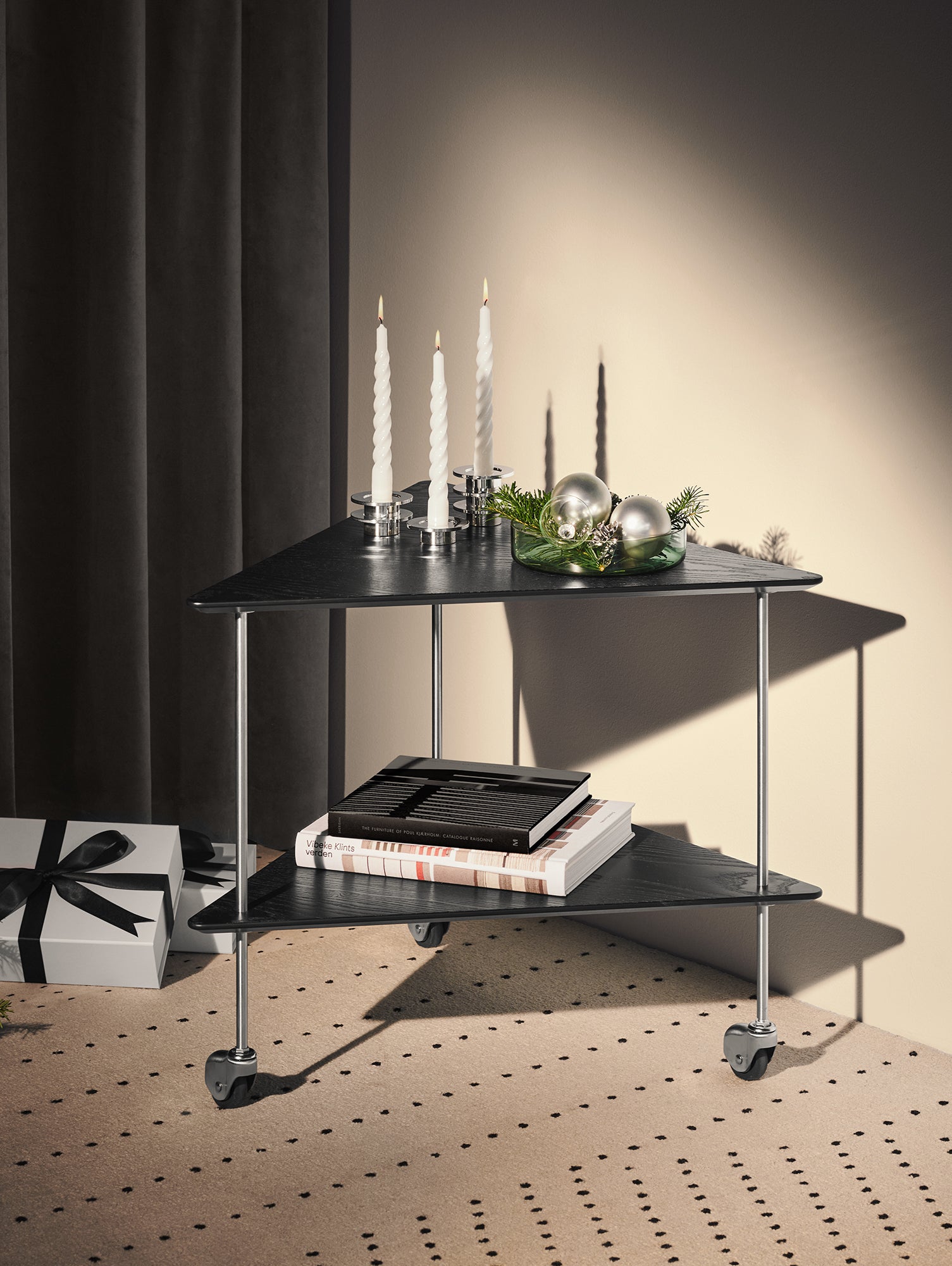 AJ Trolley by Fritz Hansen - Black Coloured Ash Veneer