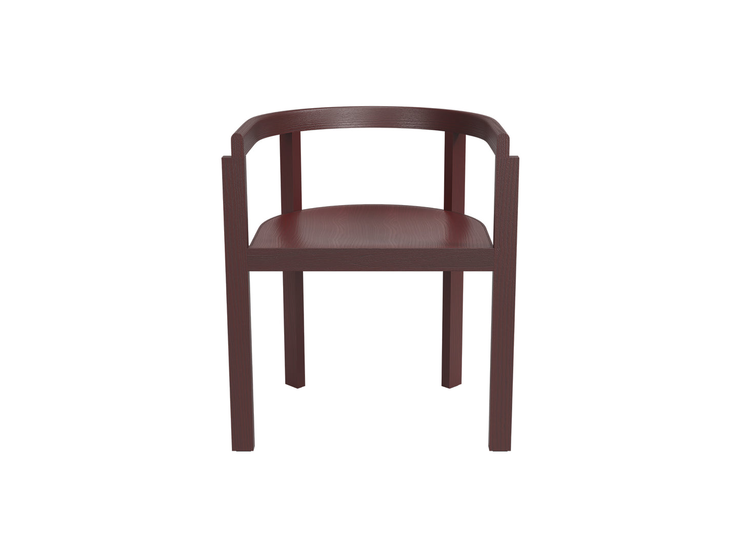 After Chair by Fritz Hansen - Burgundy Coloured Ash