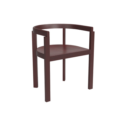 After Chair by Fritz Hansen - Burgundy Coloured Ash