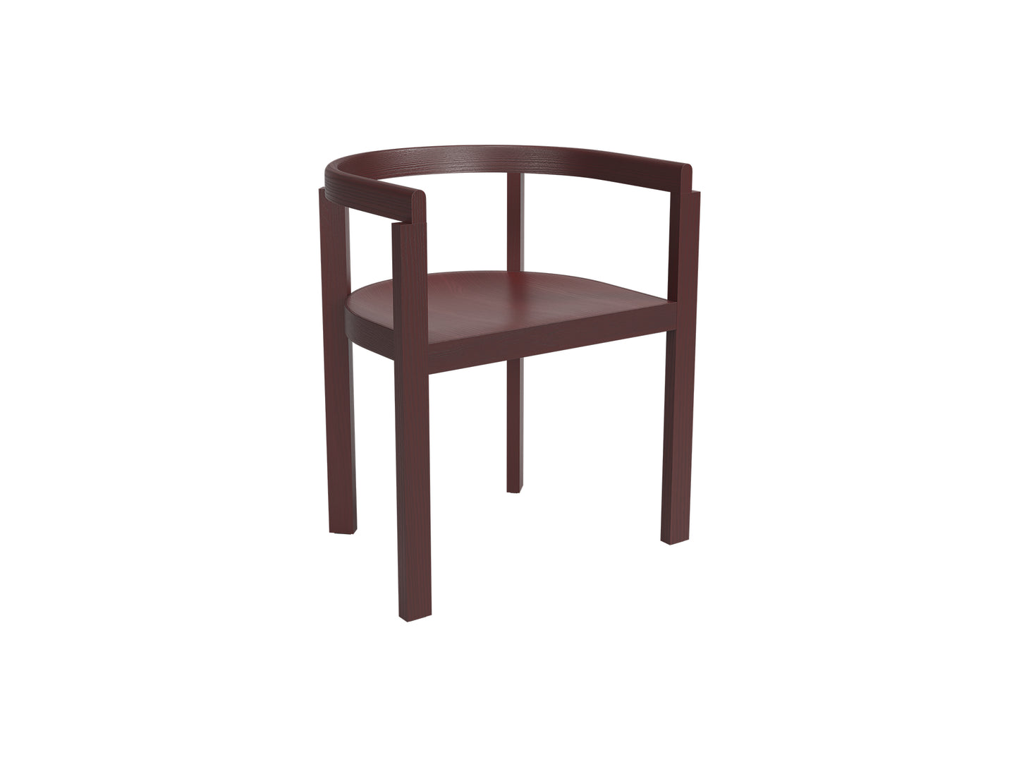 After Chair by Fritz Hansen - Burgundy Coloured Ash