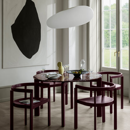 After Chair by Fritz Hansen - Burgundy Coloured Ash
