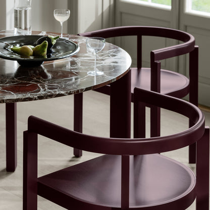 After Chair by Fritz Hansen - Burgundy Coloured Ash