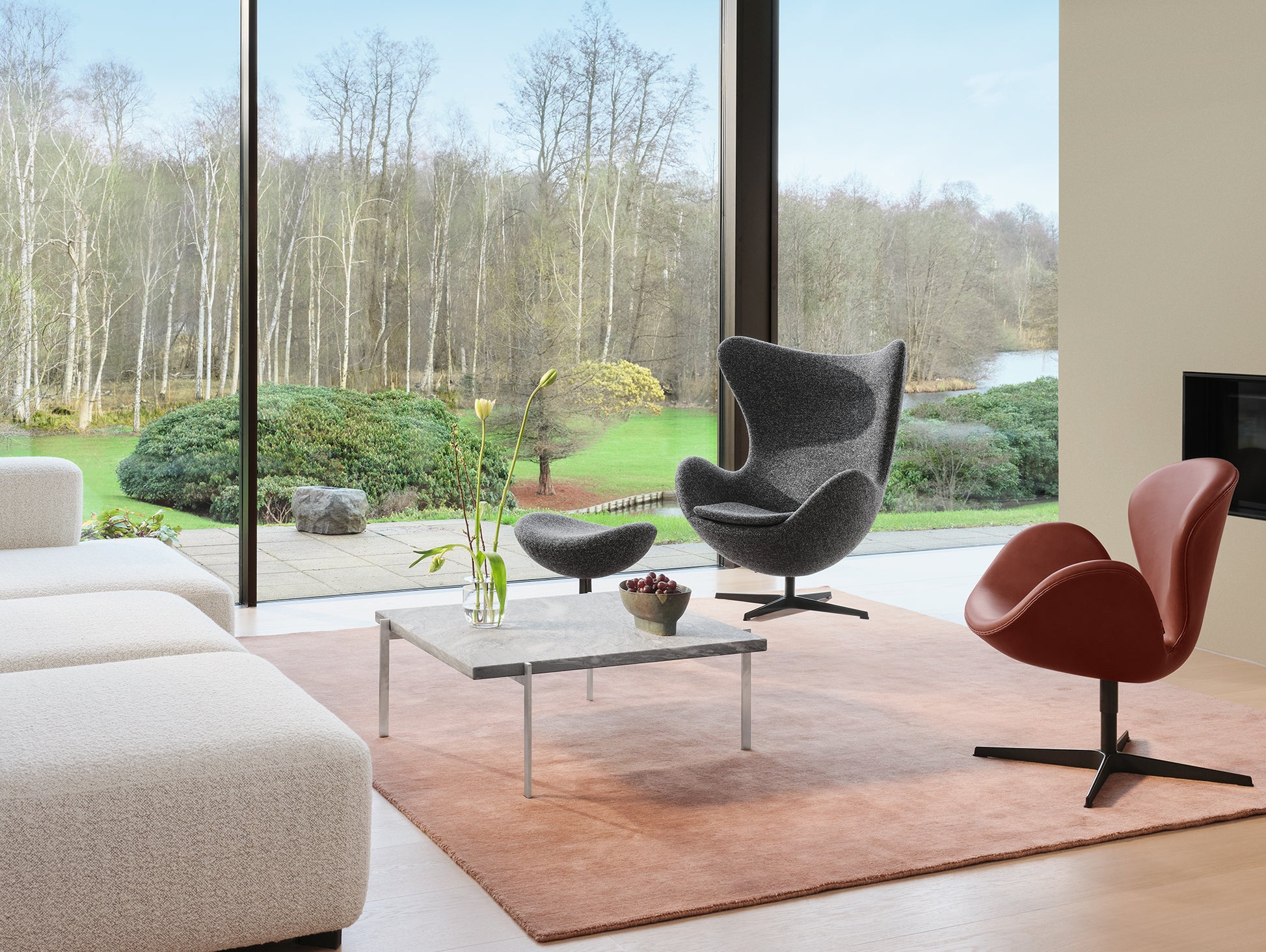 Egg Footstool by Fritz Hansen 