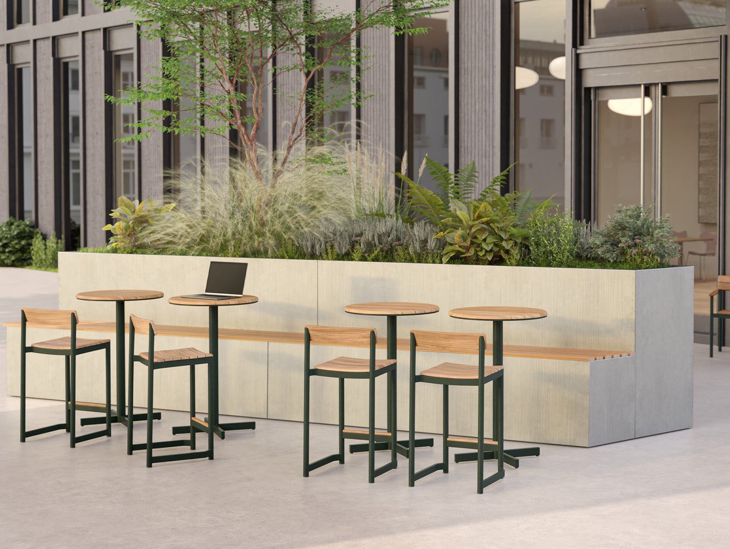 Pelagus High Table by Fritz Hansen - H95 cm / Hunter Green