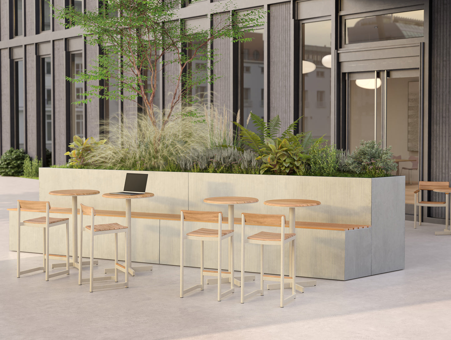 Pelagus High Table by Fritz Hansen - H95 cm / Light Ivory