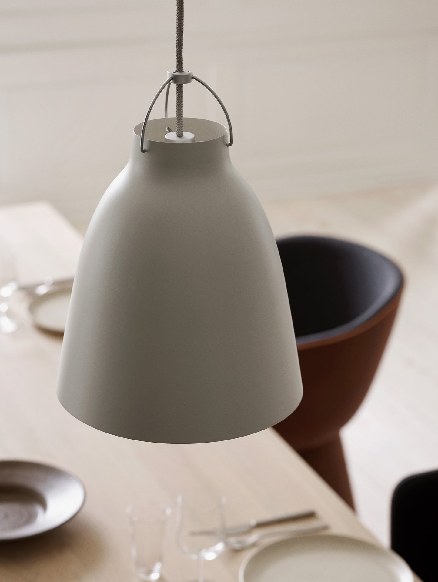 Caravaggio Pendant Light by Fritz Hansen - P2  / Matt Warm Grey Aluminium