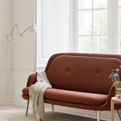 Fri 2-Seater Sofa by Fritz Hansen - JH140/  Christianshavn Dark Orange 1134