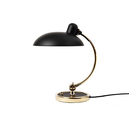 Kaiser Idell Luxus Table Lamp by Fritz Hansen - Matt Black Shade with Brass Base