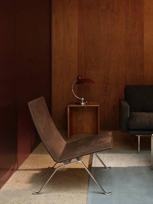 PK22 Lounge Chair  Anniversary Edition by Fritz Hansen - Dark Brown Haze Leather