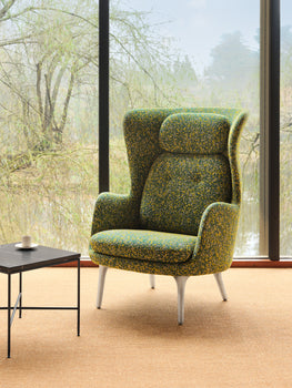 Ro Lounge Chair - Single Upholstery by Fritz Hansen - JH1 / Atom Green 0964