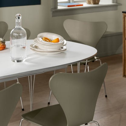 Series 7™ 3107 Dining Chair (Coloured Ash Wood) by Fritz Hansen - Olive Green