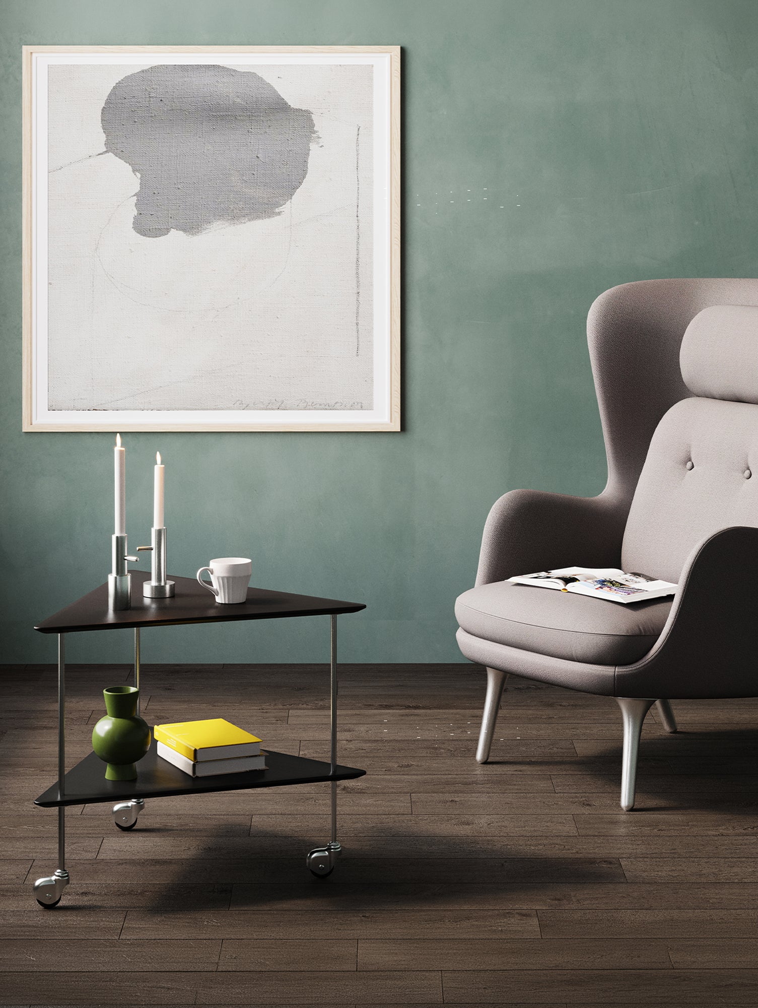 AJ Trolley by Fritz Hansen - Black Coloured Ash Veneer