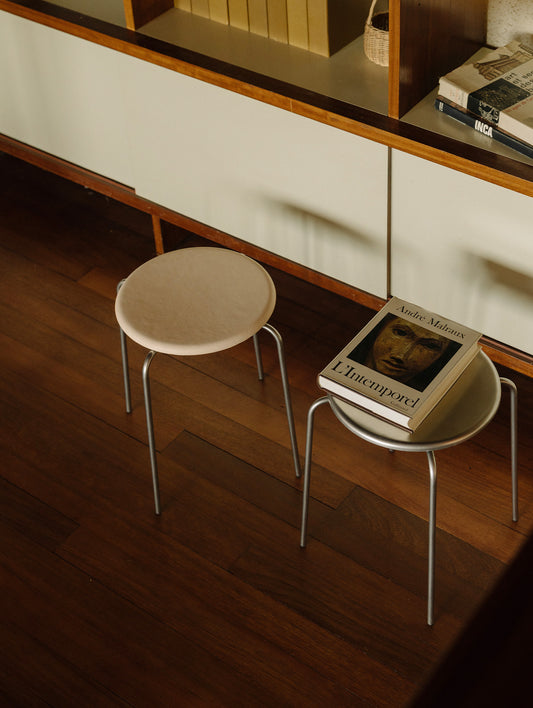 Petit Rond Stool - Leather Seat by Frama