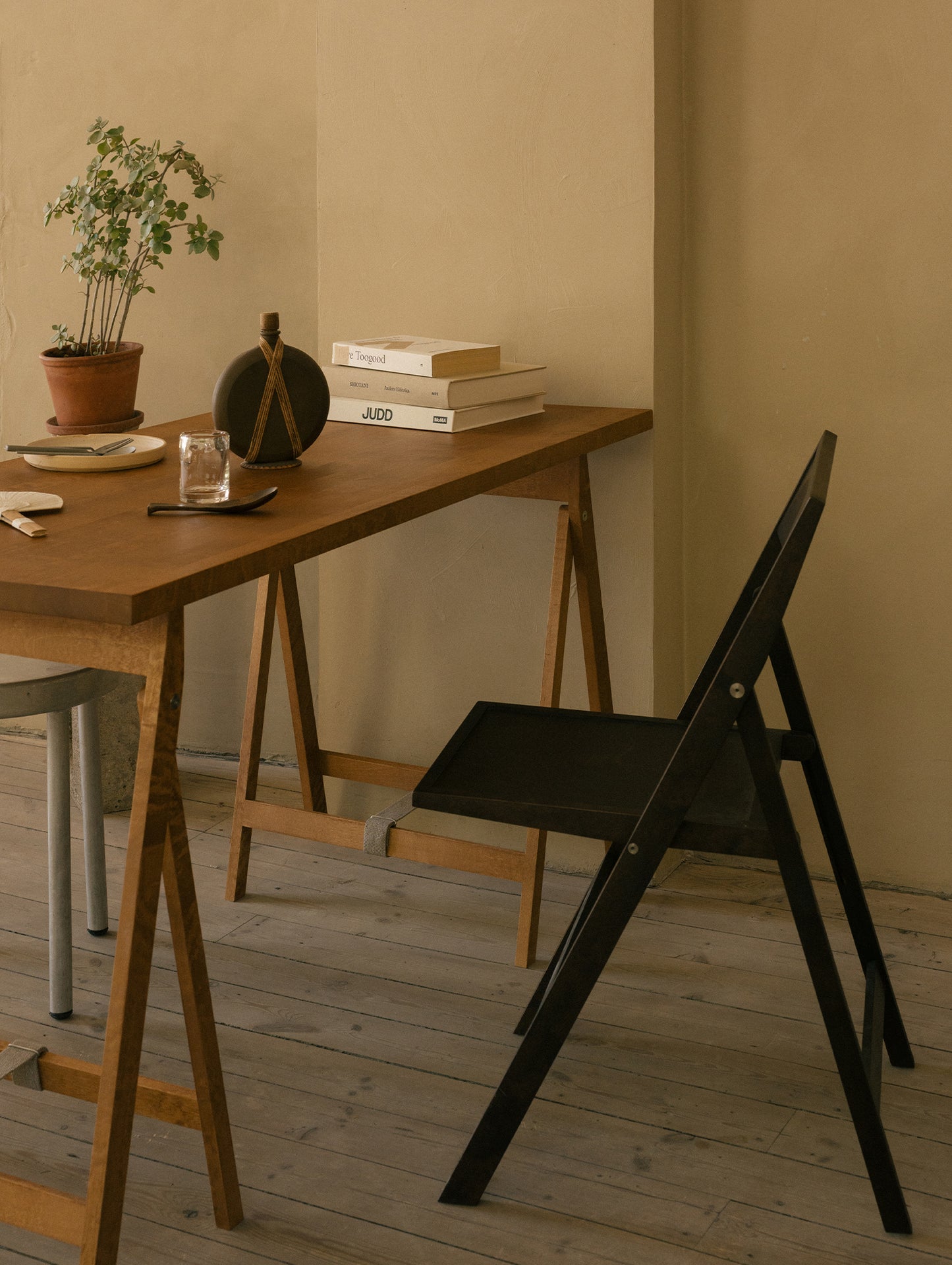 Folding Flat Trestle Table by Frama